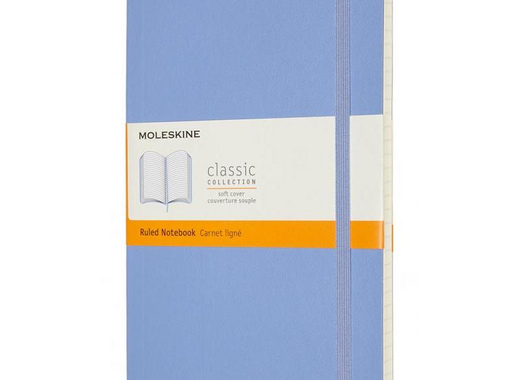 Блокнот Moleskine Classic Soft Large A5 120 листов в линейку голубой на сшивке (130x210 мм)